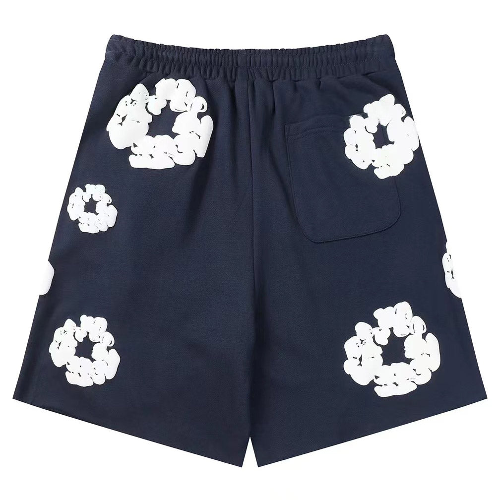 Denim Tears The Cotton Wreath Shorts Dark Blue