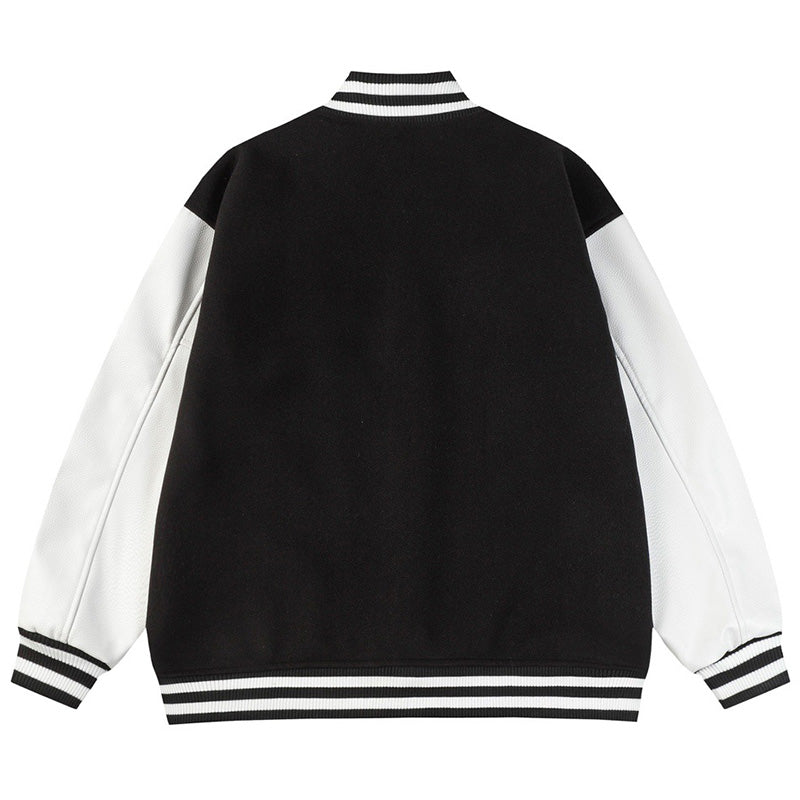 AMIRI Logo-Appliquรฉd Leather Bomber Jacket