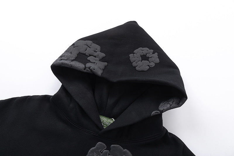 Denim Tears The Black Cotton Wreath Hoodie