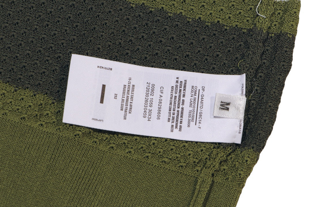 AMIRI Striped Pointelle-Knit Polo Shirt