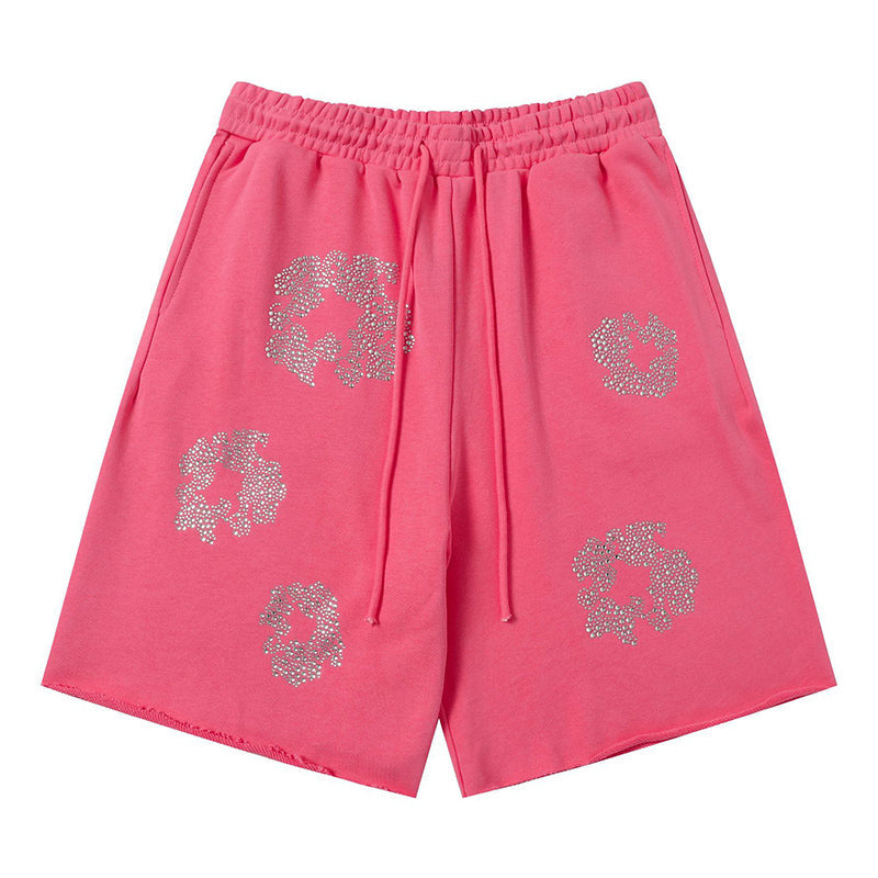 Denim Tears Cashmere Swarovski Cotton Wreath Shorts