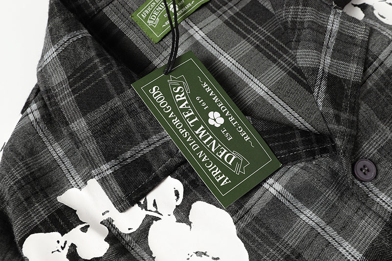 Denim Tears kapok Flower Pattern Long Sleeved Shirt